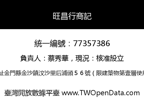 旺昌行商記
