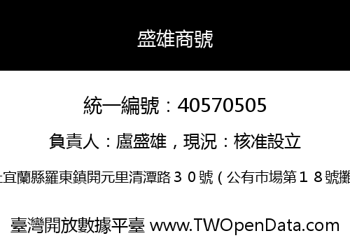 盛雄商號