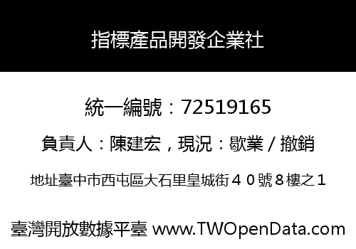 指標產品開發企業社