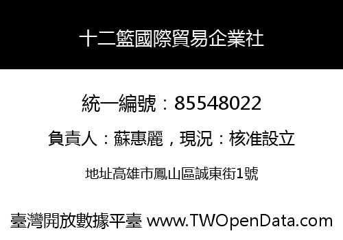 十二籃國際貿易企業社