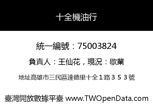 十全機油行