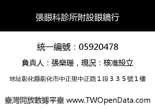張眼科診所附設眼鏡行