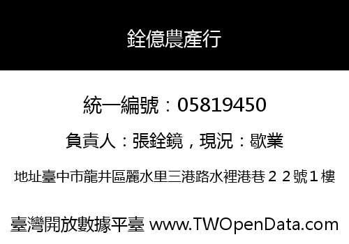 銓億農產行