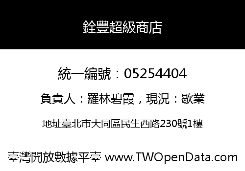 銓豐超級商店