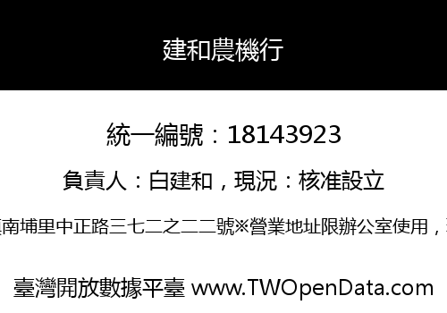 建和農機行