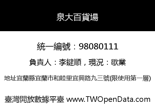 泉大百貨場