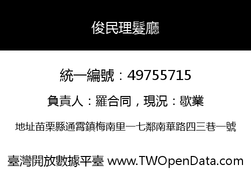 俊民理髮廳