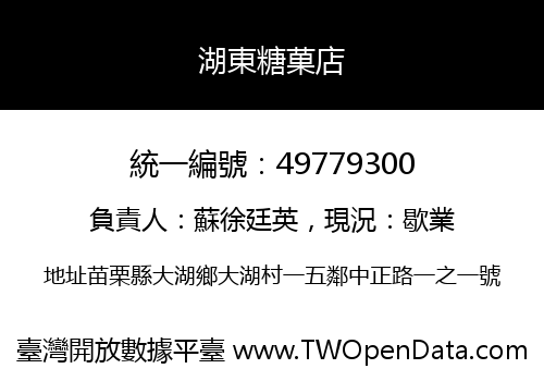 湖東糖菓店