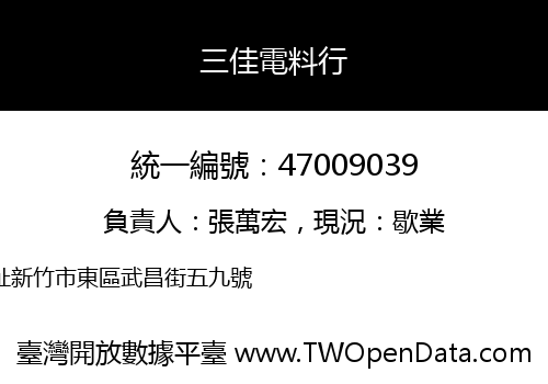 三佳電料行