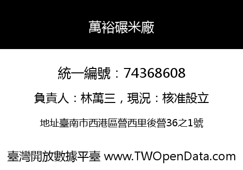 萬裕碾米廠