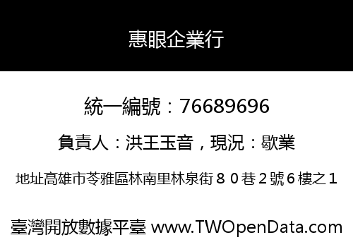 惠眼企業行