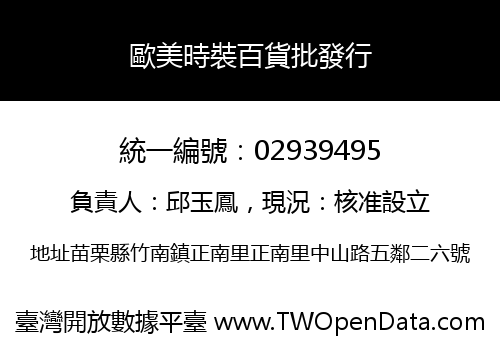 歐美時裝百貨批發行
