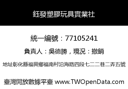 鈺發塑膠玩具實業社