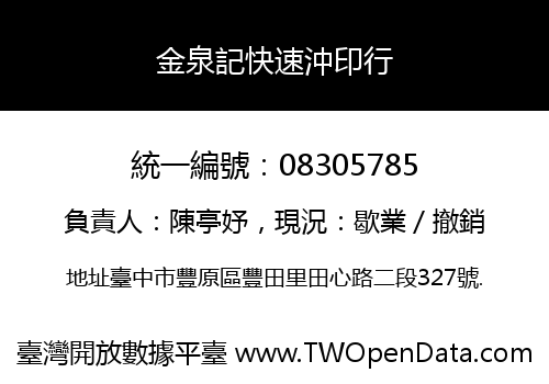 金泉記快速沖印行