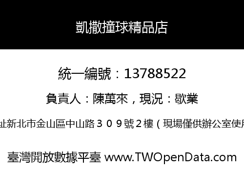 凱撒撞球精品店