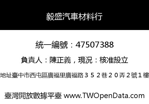 毅盛汽車材料行