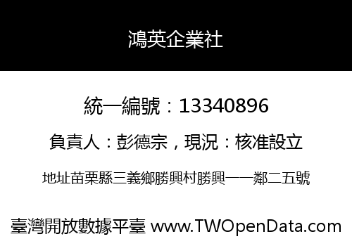 鴻英企業社