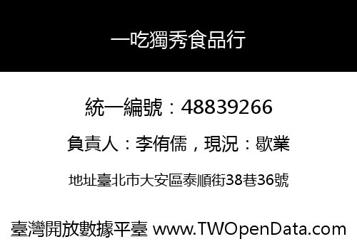 一吃獨秀食品行