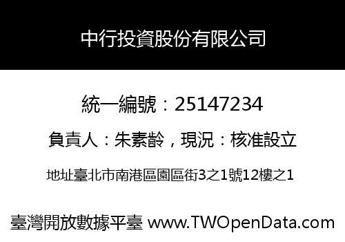 中行投資股份有限公司