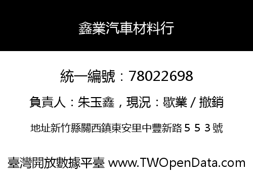 鑫業汽車材料行