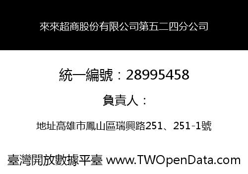來來超商股份有限公司第五二四分公司