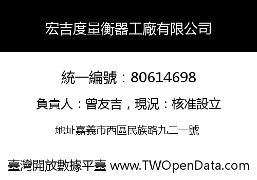 宏吉度量衡器工廠有限公司