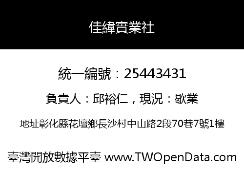 佳緯實業社