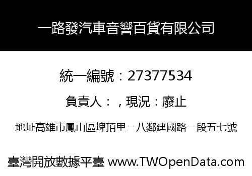 一路發汽車音響百貨有限公司