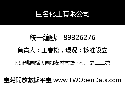 巨名化工有限公司