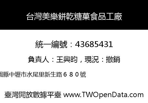 台灣美樂餅乾糖菓食品工廠