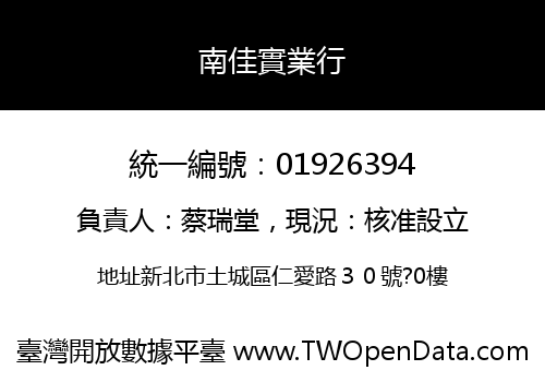 南佳實業行