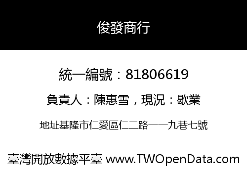 俊發商行