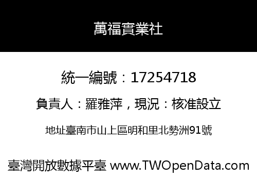 萬福實業社
