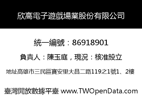 欣高電子遊戲場業股份有限公司