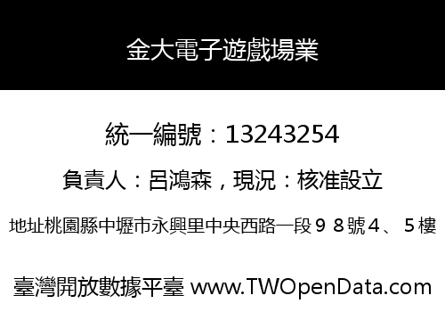 金大電子遊戲場業