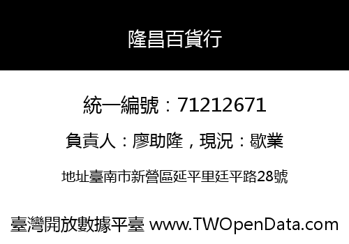 隆昌百貨行