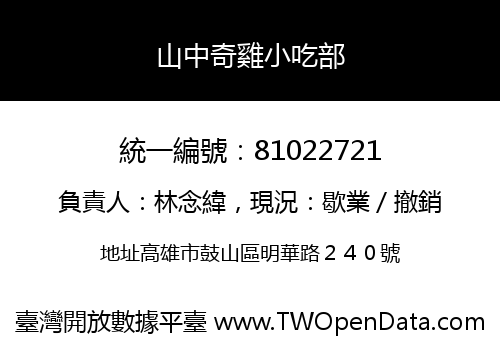 山中奇雞小吃部