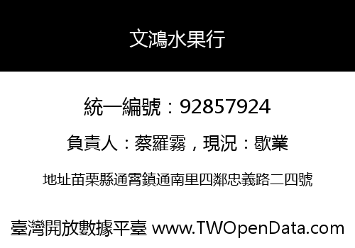 文鴻水果行