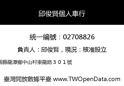 邱俊賢個人車行