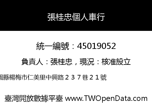 張桂忠個人車行