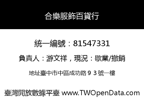 合樂服飾百貨行
