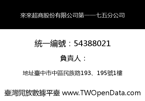 來來超商股份有限公司第一一七五分公司