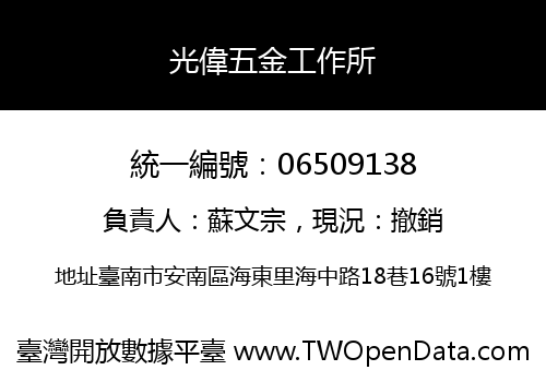 光偉五金工作所