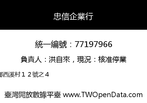 忠信企業行