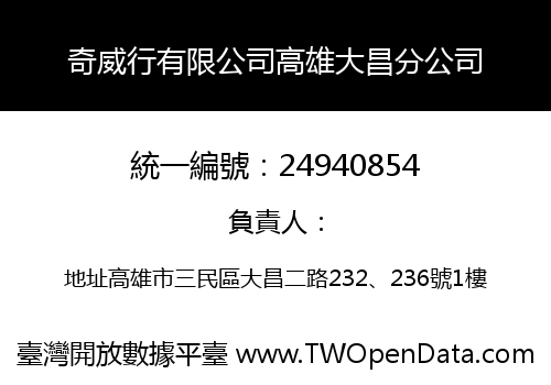 奇威行有限公司高雄大昌分公司