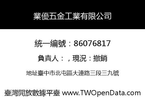 業優五金工業有限公司