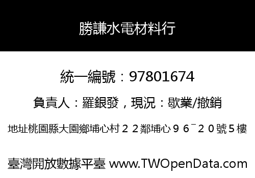 勝謙水電材料行