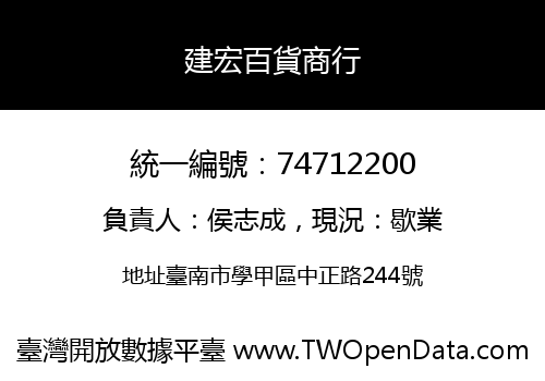 建宏百貨商行