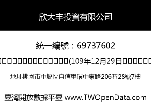 欣大丰投資有限公司