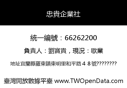 忠貴企業社